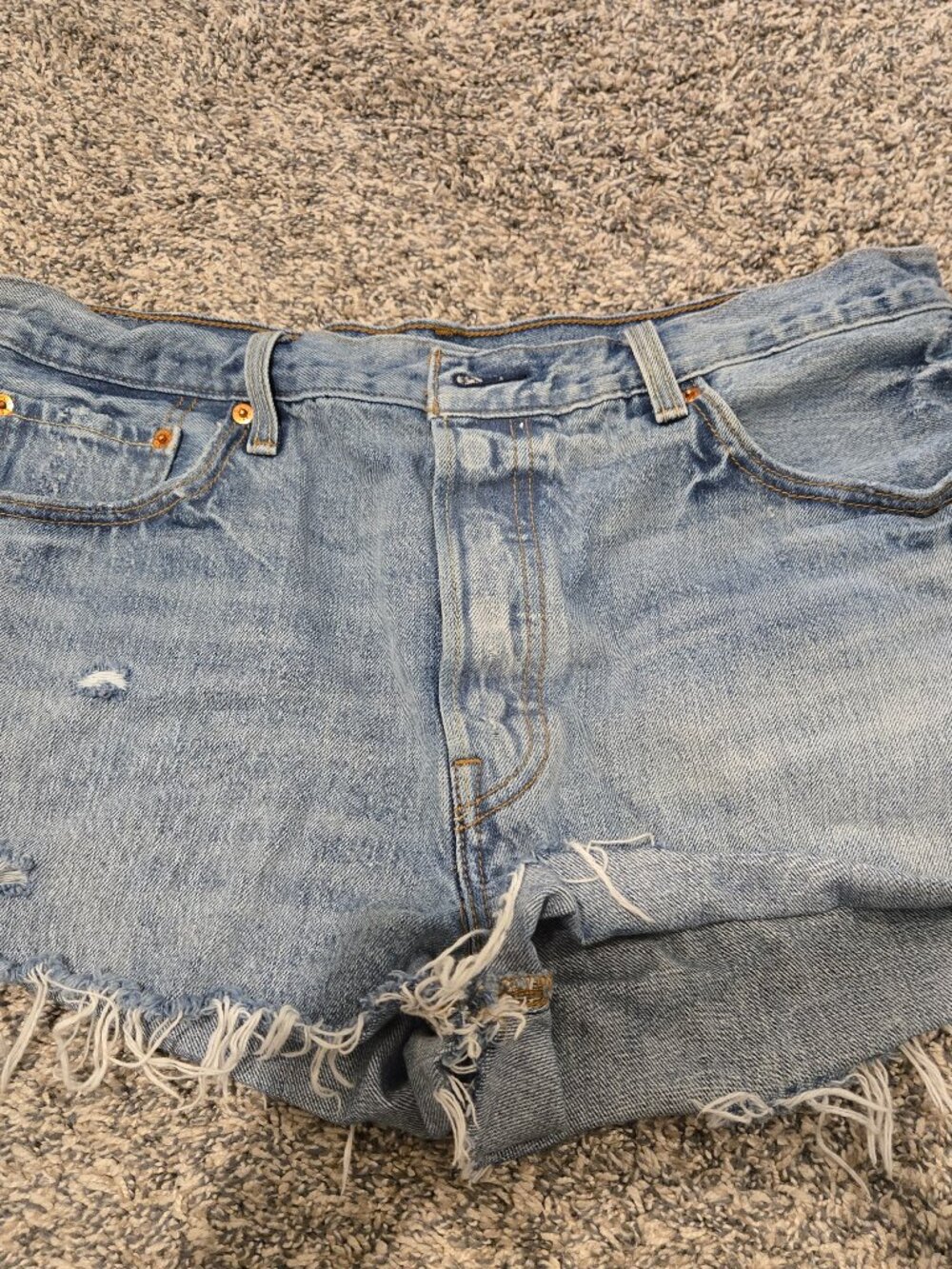 Levi's 501 Cutoff Jean Shorts Medium Blue 33